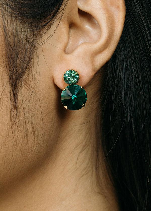 Jennifer Behr Myrla Earrings Emerald