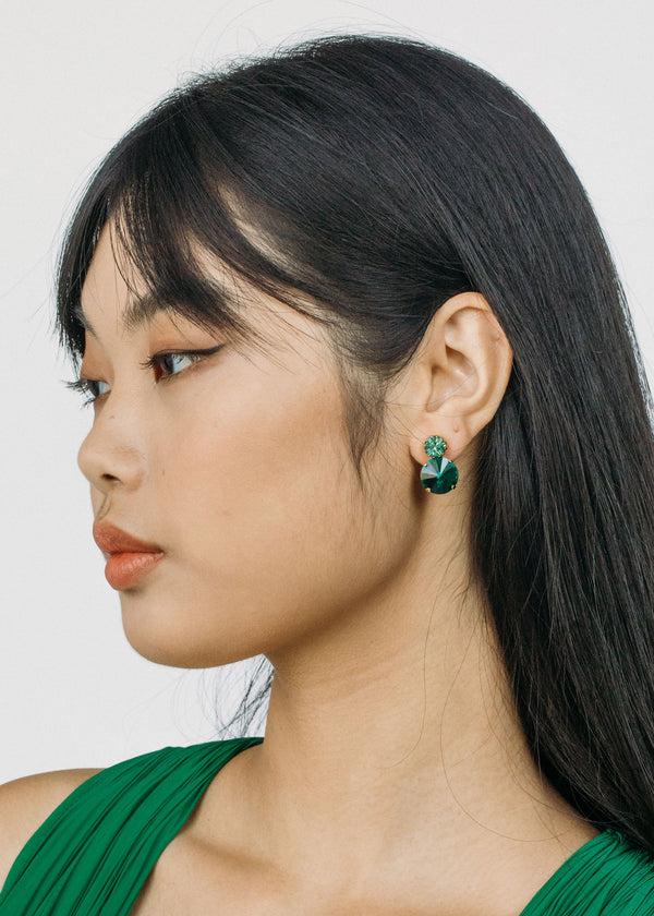 Jennifer Behr Myrla Earrings Emerald