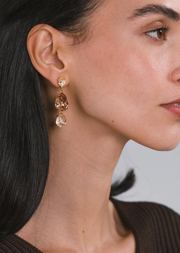 Jennifer Behr Natalina Earrings Champagne