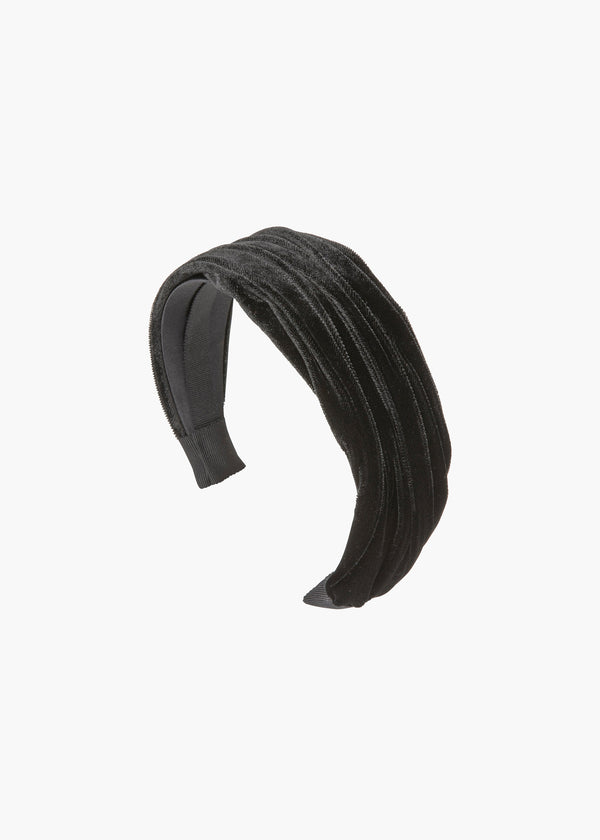 jennifer behr Natasha Velvet Headband Black