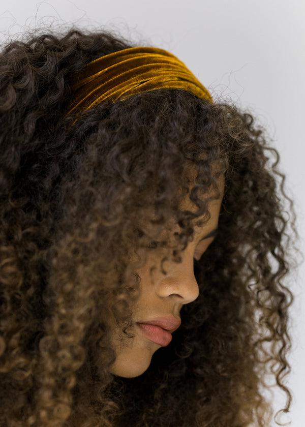 Jennifer Behr Natasha Velvet Headband Topaz