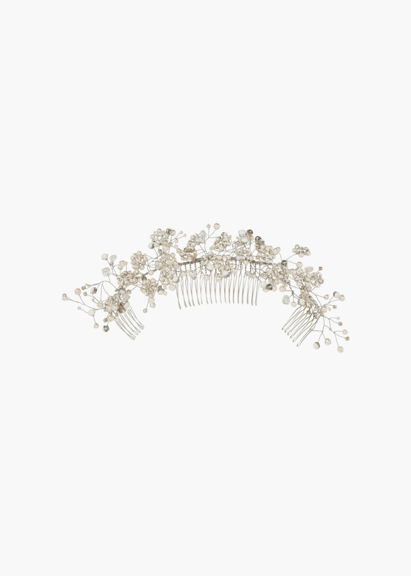 jennifer behr Nicola Comb Crystal Pearl