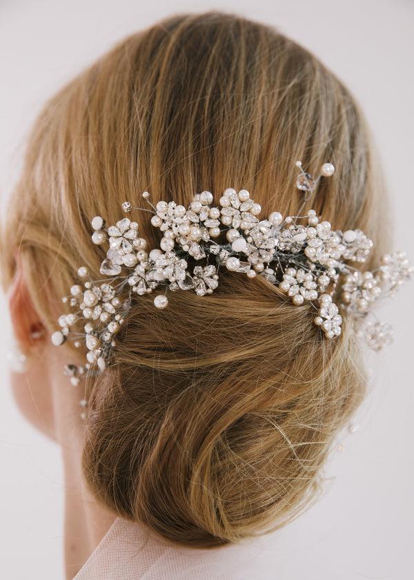 Jennifer Behr Nicola Comb Crystal Pearl
