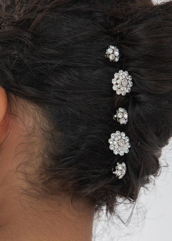 Jennifer Behr Nora Bobby Pin Set Crystal