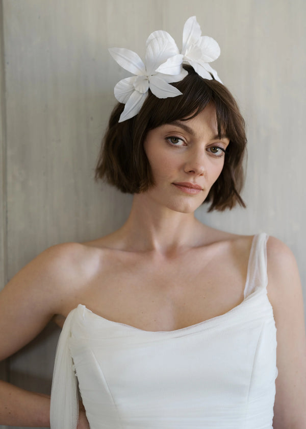 Jennifer Behr Orchid Vine Headband Cream