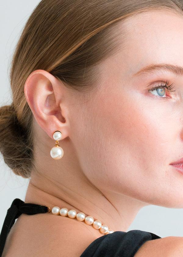 Jennifer Behr Paige Pearl Earrings Pearl