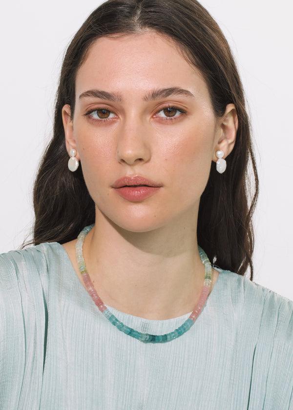 Jennifer Behr Palmi Necklace Aquamarine