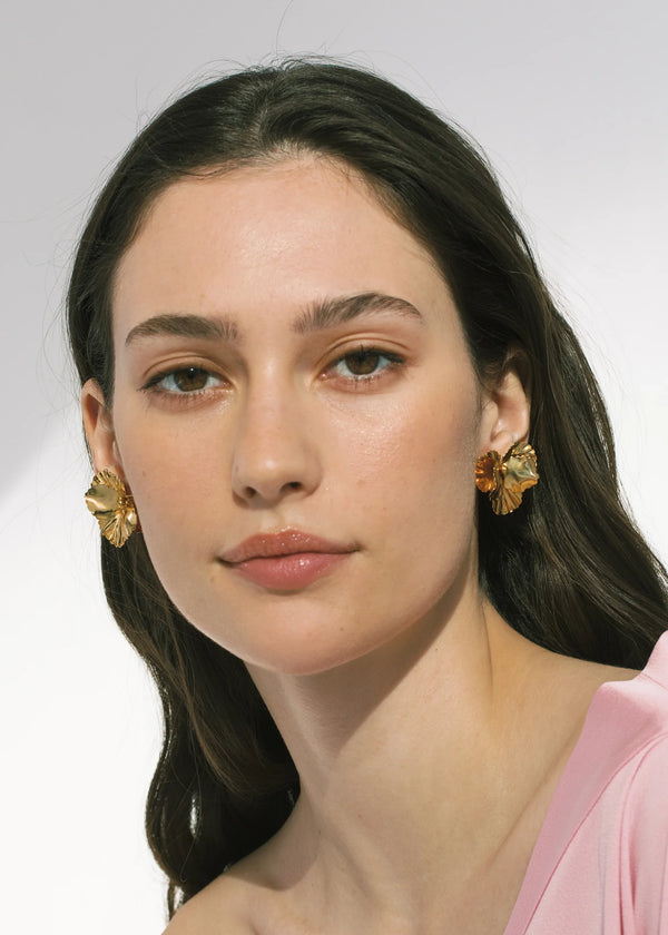 Jennifer Behr Pansy Earrings Gold