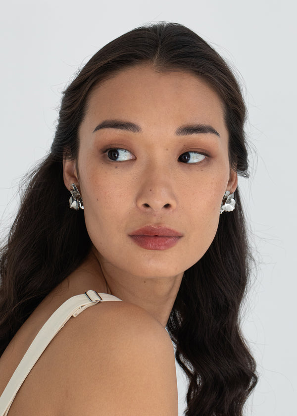 Jennifer Behr Pansy Earrings Silver