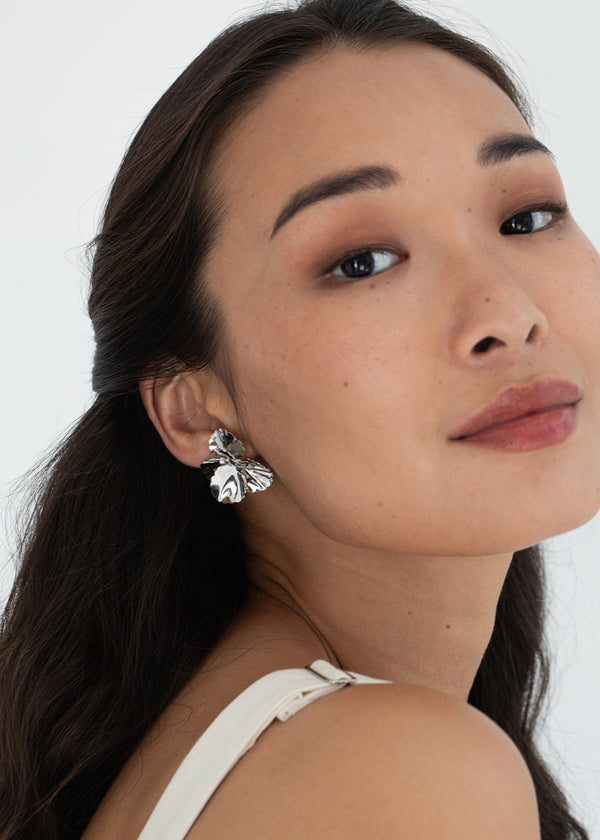 Jennifer Behr Pansy Earrings Silver