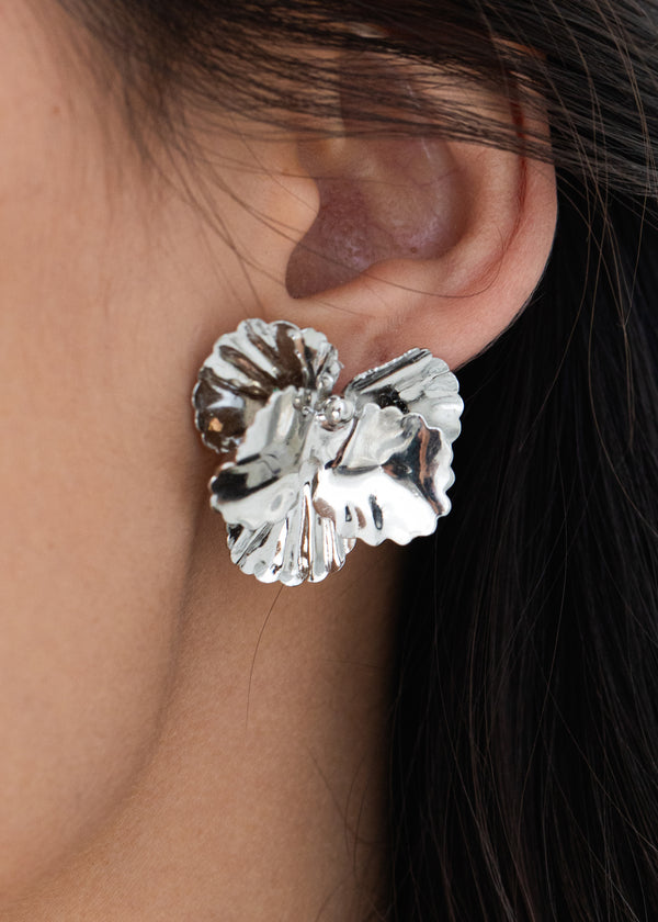 Jennifer Behr Pansy Earrings Silver