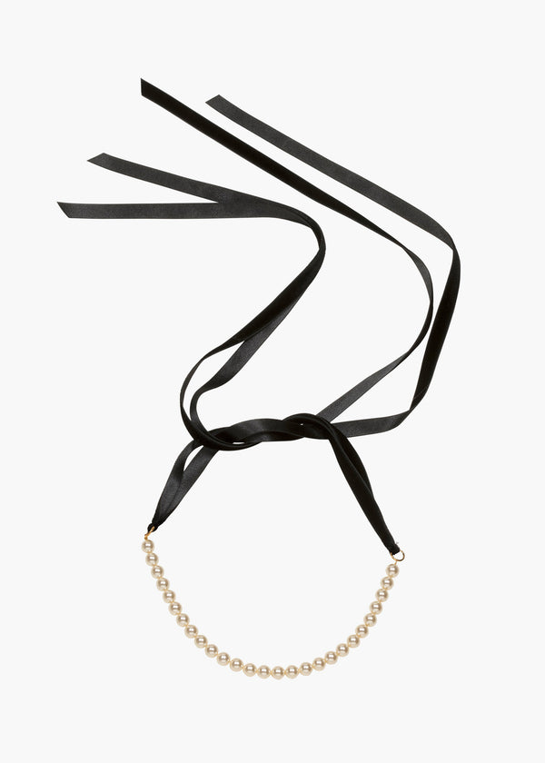 jennifer behr Pearl Ribbon Tie Pearl