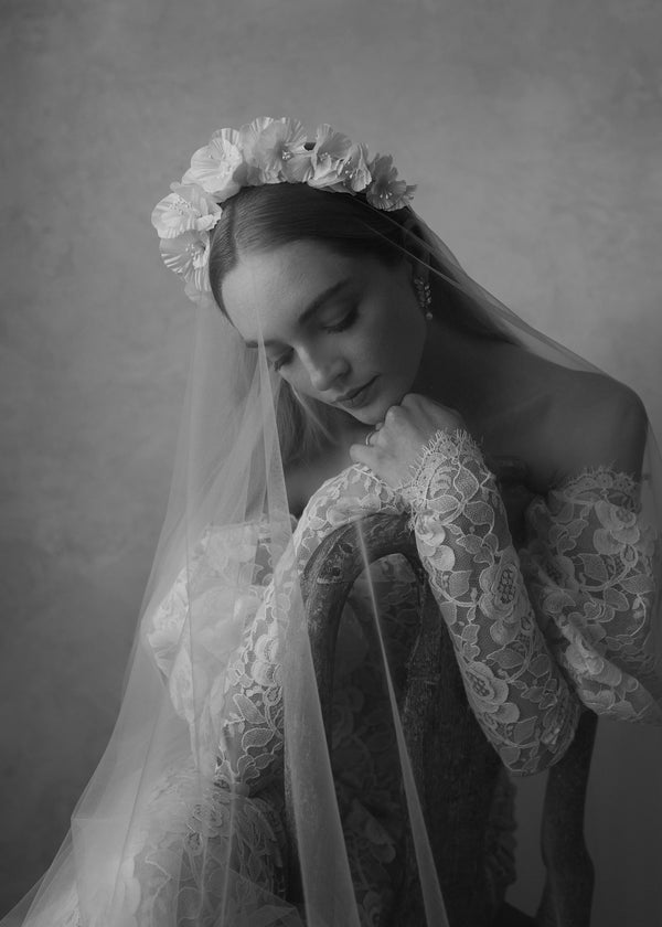 Jennifer Behr Peony Vine Headband Cream