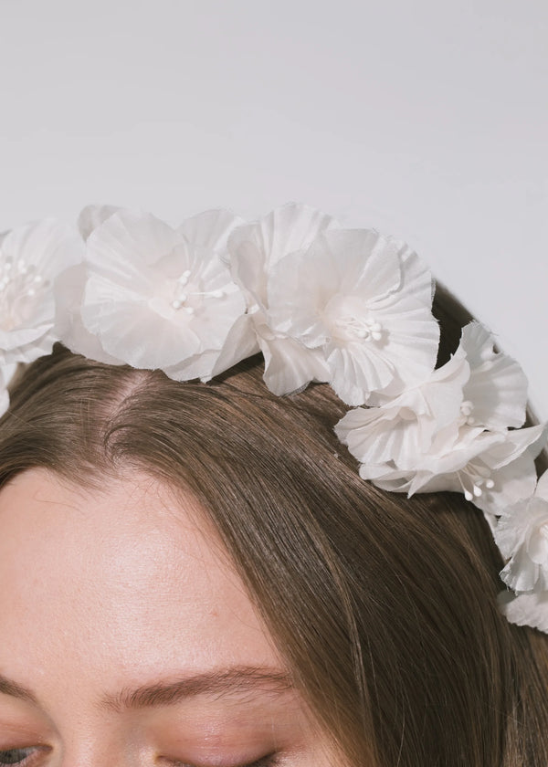 Jennifer Behr Peony Vine Headband Cream