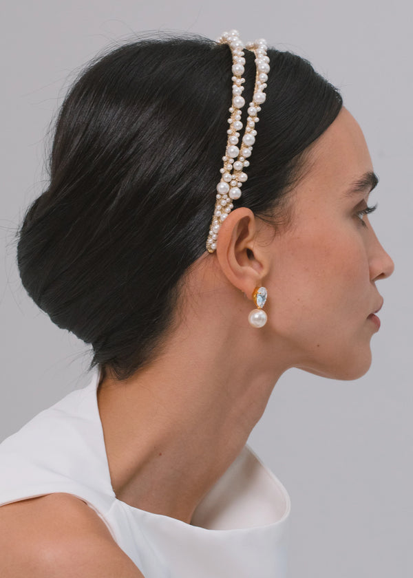 Jennifer Behr Perlita Headband Pearl