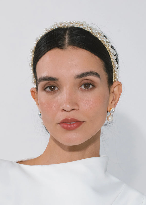 Jennifer Behr Perlita Headband Pearl