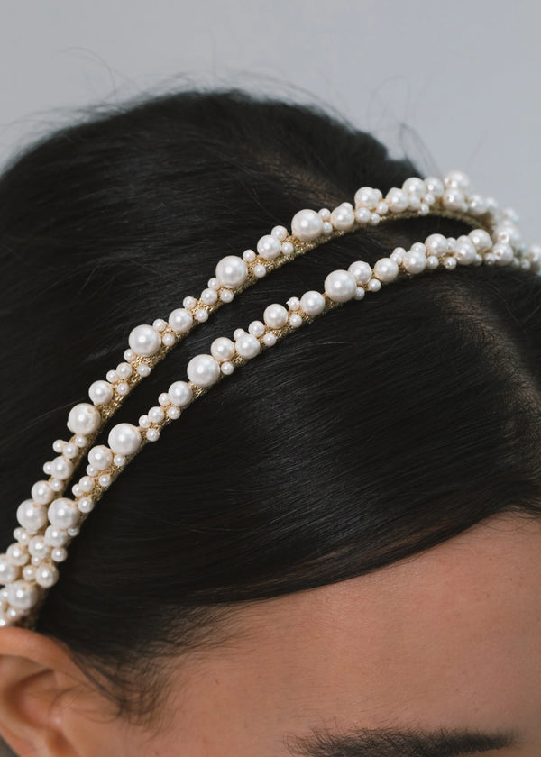 Jennifer Behr Perlita Headband Pearl