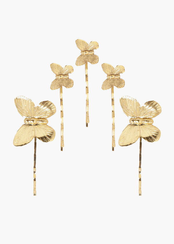 jennifer behr Pippa Bobby Pin Set Gold