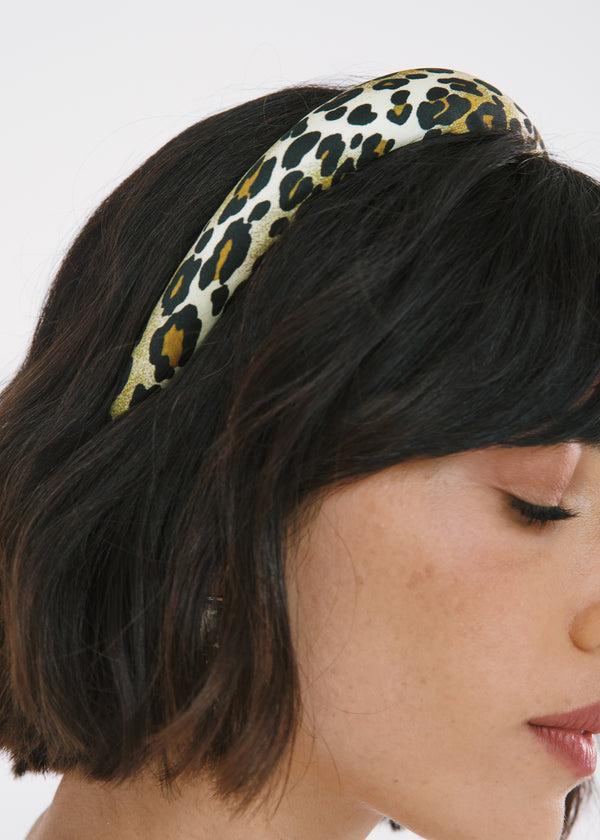 Jennifer Behr Printed Tori Headband Leopard Print