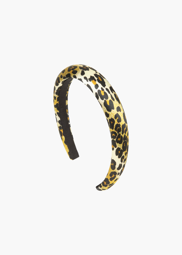 jennifer behr Printed Tori Headband Leopard Print