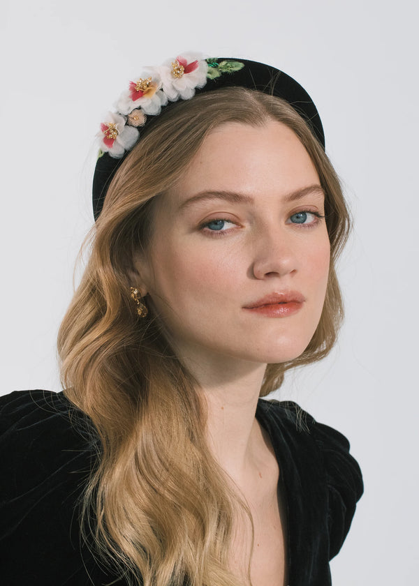 Jennifer Behr Raya Headband Garden