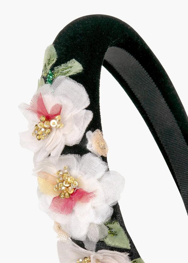 Jennifer Behr Raya Headband Garden
