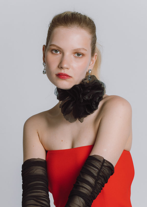 Jennifer Behr Rian Ribbon Tie Black