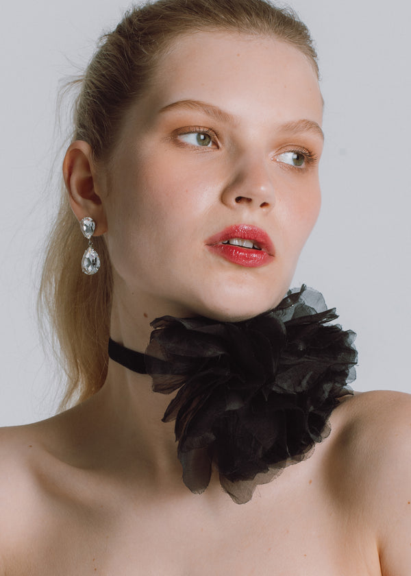 Jennifer Behr Rian Ribbon Tie Black