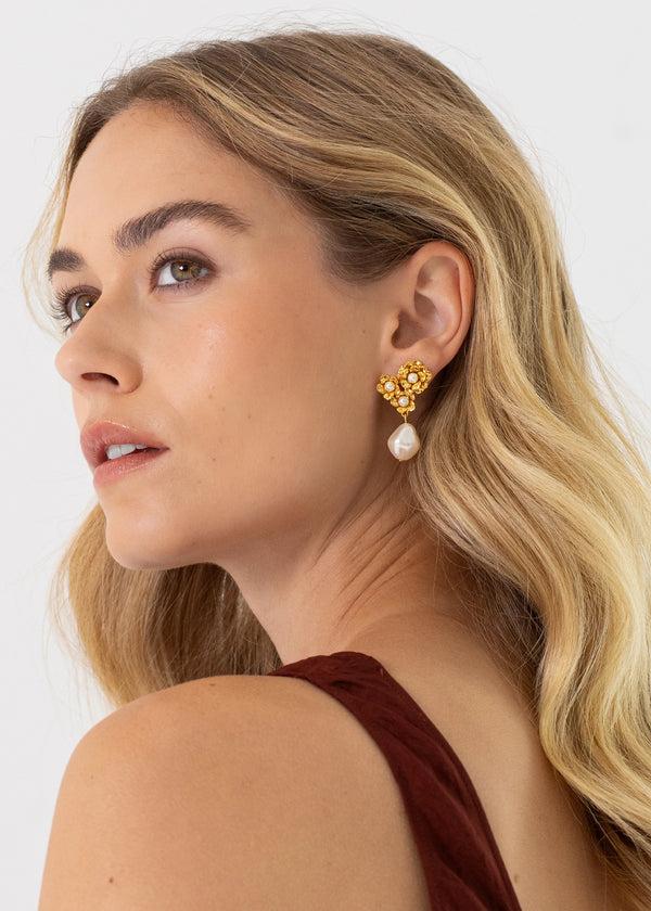 Jennifer Behr Romina Earrings Gold
