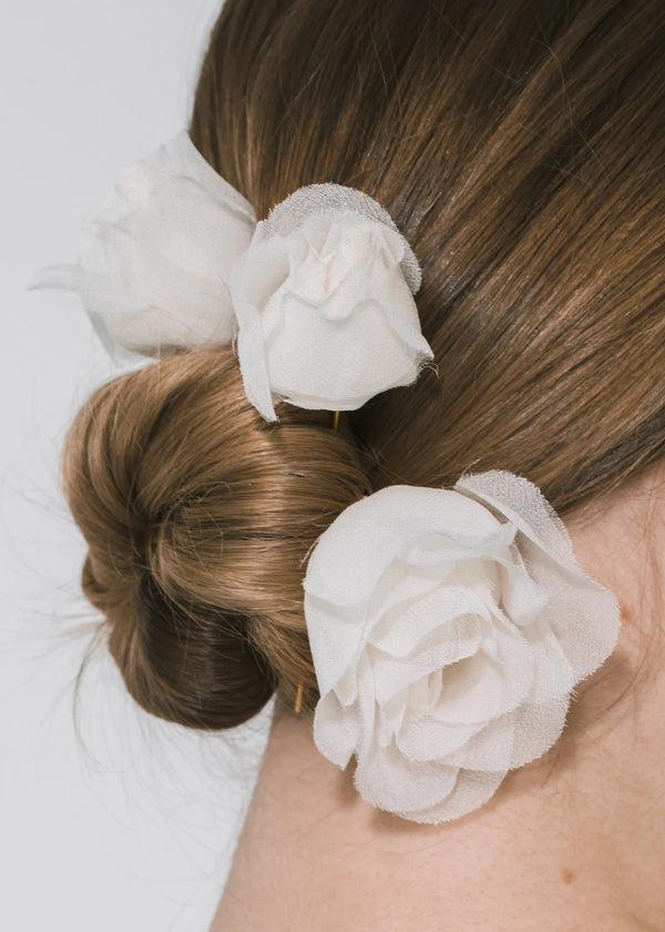 Jennifer Behr Rosalia Hairpins - Set Of 3 Cream