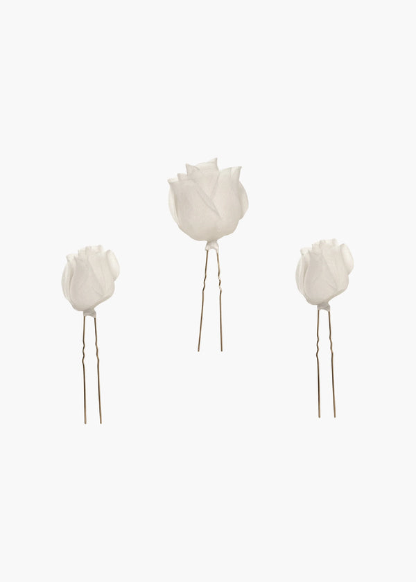 jennifer behr Rosalia Hairpins - set of 3 Cream