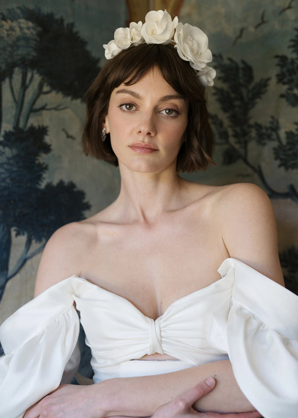 Jennifer Behr Rosalia Vine Headband Cream