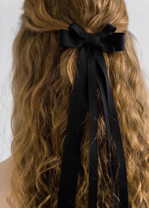 Jennifer Behr Rosie Bow Barrette Black