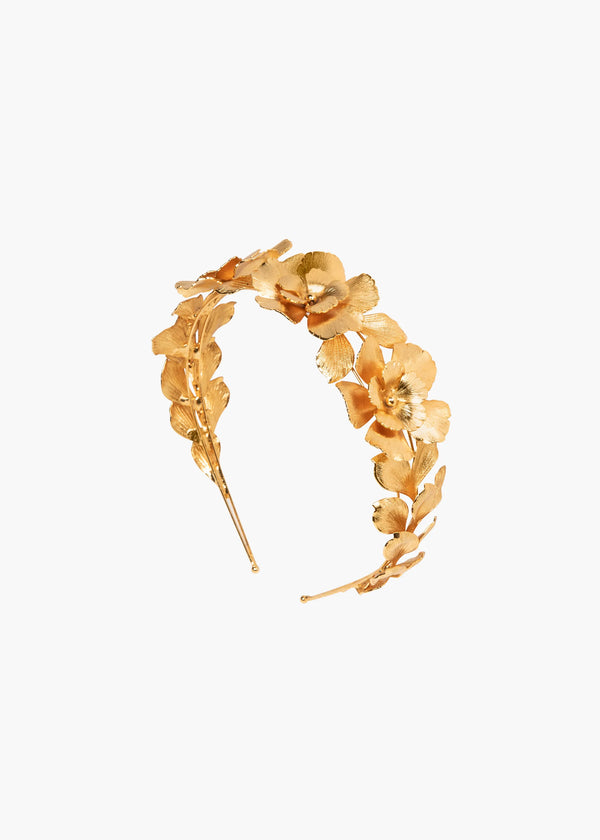 jennifer behr Rowena Headband Gold