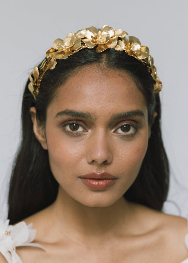 Jennifer Behr Rowena Headband Gold