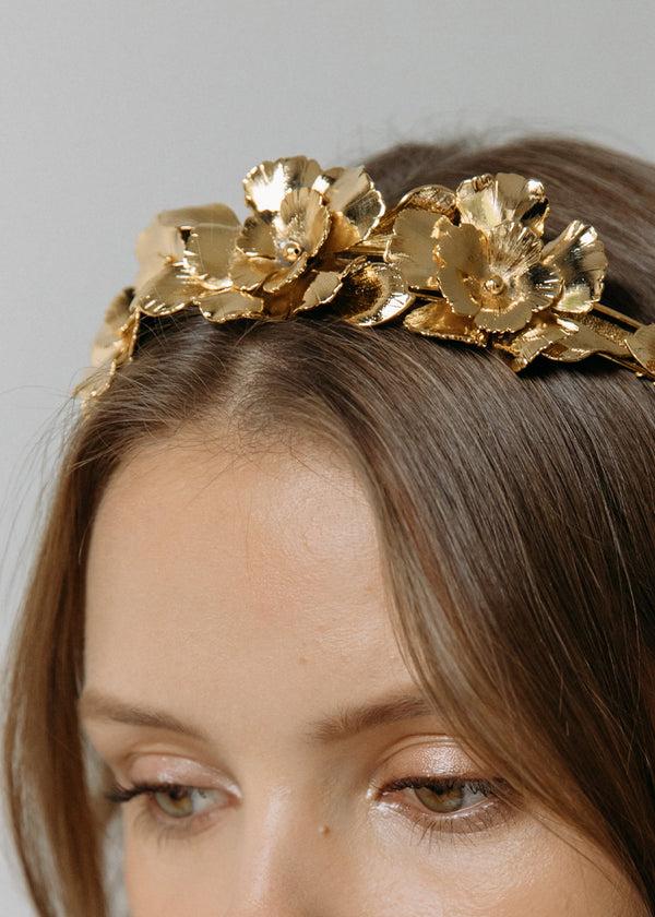 Jennifer Behr Rowena Headband Gold