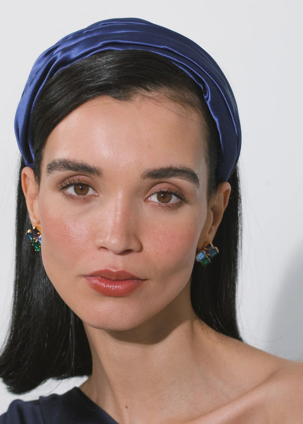 Jennifer Behr Sabrina Headband Navy