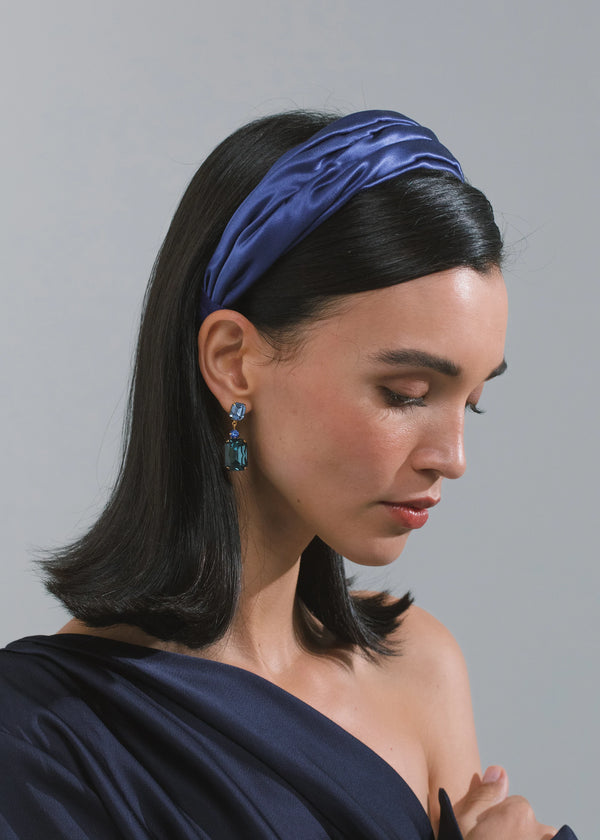 Jennifer Behr Sabrina Headband Navy