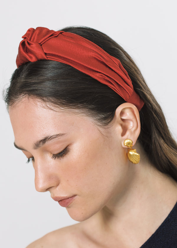 Jennifer Behr Samaya Headband Cayenne