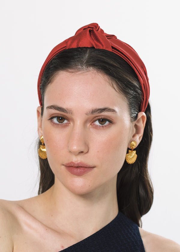 Jennifer Behr Samaya Headband Cayenne