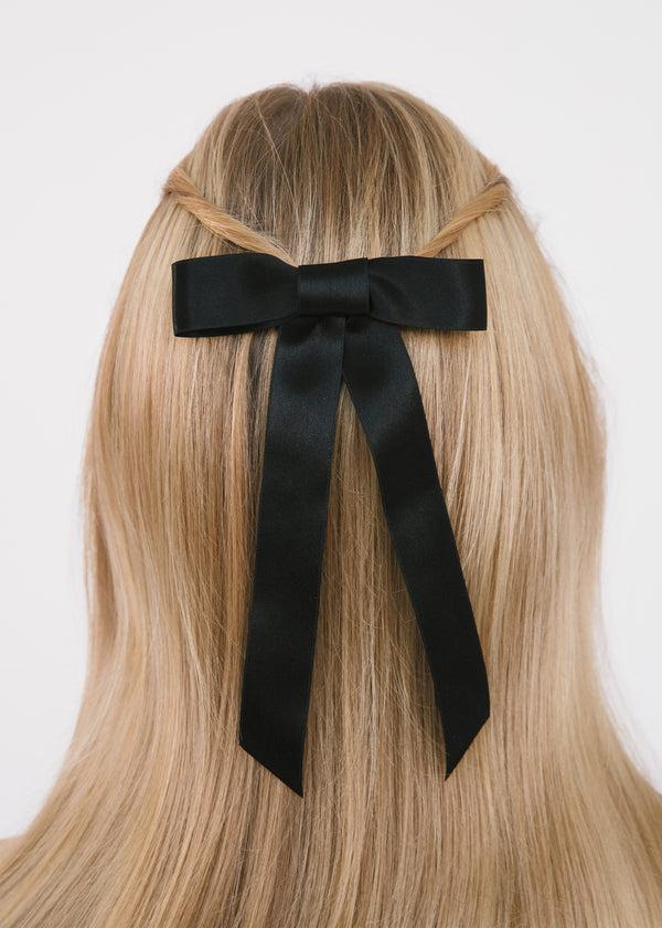 Jennifer Behr Sasha Bow Barrette Black