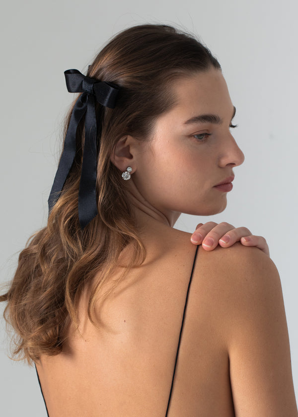 Jennifer Behr Sasha Bow Barrette Black