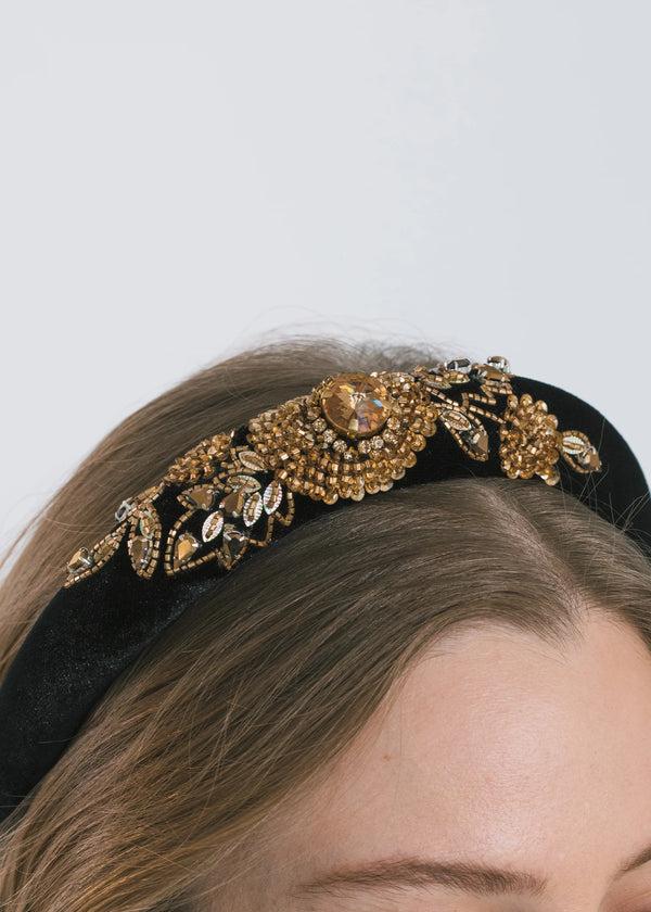 Jennifer Behr Stefanya Headband Golden