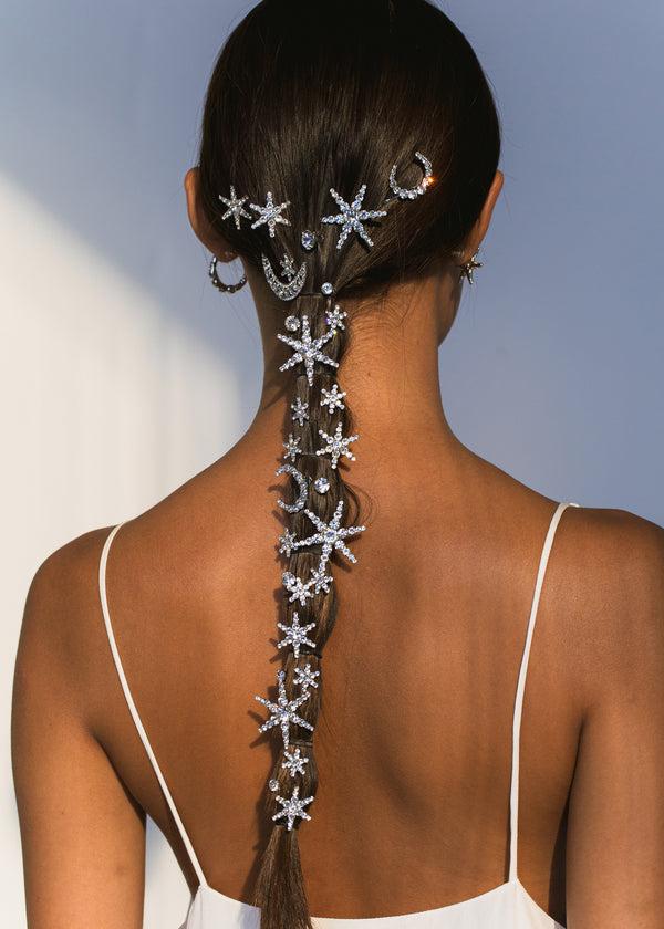 Jennifer Behr Supernova Bobby Pin Set Crystal