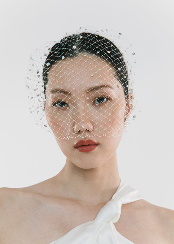 Jennifer Behr Sylvia Voilette Cream