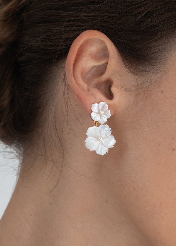 Jennifer Behr Tibby Earrings Mother Of Pearl