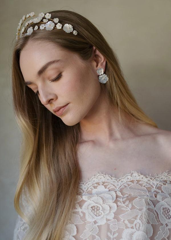 Jennifer Behr Tibby Earrings Mother Of Pearl