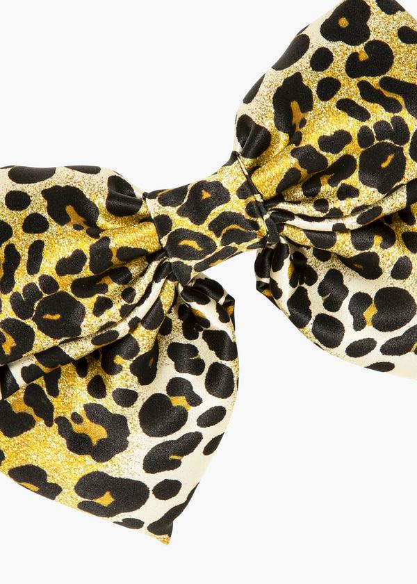 Jennifer Behr Tilly Bow Barrette Leopard