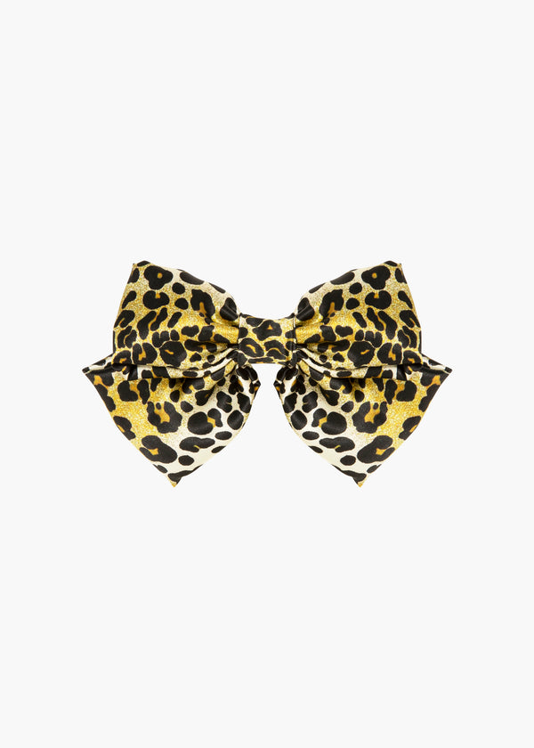 jennifer behr Tilly Bow Barrette Leopard