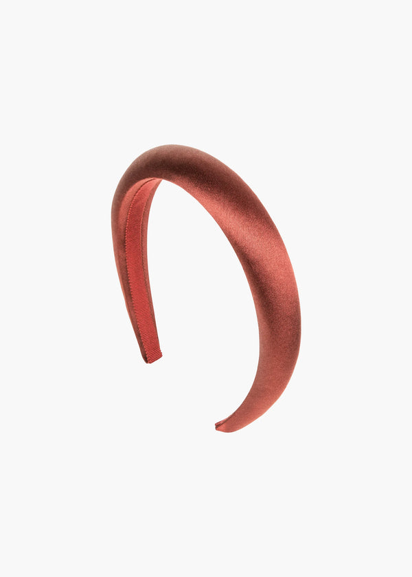 jennifer behr Tori Headband in Satin Auburn